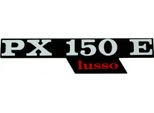 Emblema / Scritta Rms " Px 150 E Lusso "" Cover Laterale Compatibile Con Vespa Px 150 Lusso - 2 Perni Interasse Fori 105Mn"