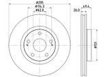 2 Dischi Freno Anteriori Hella Per Toyota Avensis