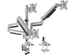 Logilink BP0052 Braccio Per Monitor Tft/Lcd Logilink, Alluminio, A 3 Vie, Argento