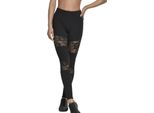 Urban Classics - Leggings Con Lacci Da Donna, Nero - Xs