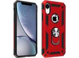 Custodia Ibrida Per Cellulare Con Supporto Ad Anello Per Apple Iphone Xr - Rosso