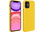 Custodia Semirigida In Silicone Per Cellulare Apple Iphone 11, Soft Touch - Giallo