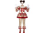 Costume Di Halloween Da Clown Per Adulti Clown Dell'orrore Aspetto Spaventoso Festa Di Carnevale Sanguinario Spaventoso Spettacoli Horror Masquerade Circo, Taglia: 38 - 40 (M) Colore: Beige
