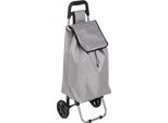5Five Simply Smart Carrello Spesa In Metallo Grigio Argento Nero 91,5 Cm X 35 Cm X 28,5 Cm