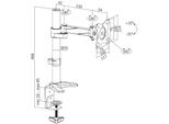 Logilink BP0075 Braccio Per Monitor Tft/Lcd Logilink, Alluminio, Lunghezza Braccio: 246 Mm