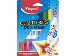 Maped 846808 Color'peps Duo Stamp Filzstifte Farbsortiert