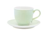 Tazza E Piattino In Ceramica Alice Pale Green