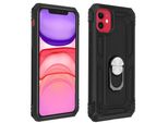 Avizar, Custodia Ibrida Per Cellulare Con Supporto Ad Anello Per Apple Iphone 11, Nero