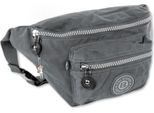 Borsa Street Nylon Ladies Men Fanny Pack Belt Bag Belt Bag Grey 27X10X16 - Incluso Ciondolo A Forma Di Fata D2OTJ506K