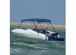 Vidaxl 3-Bow Bimini Top Blu 183X196X137 Cm