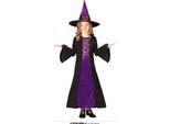 Strega Halloween Magia Cappello Abito Costume Incantesimi Look Gotico Bambini Accessori Magici Gioia Mistica Divertimento Spaventoso Festival, Taglia: 140/146 Colore: Nero