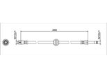 Tubo Freno Anteriore 490Mm Metzger Per Mercedes Vito Bus