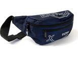 Borsa Street In Nylon Donna Uomo Bum Bag Cintura Borsa Blu 28X9X12 - Incl. Ciondolo Fata D2OTJ508B