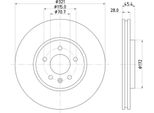2X Disco Freno Hella 8DD 355 132-171 Per Opel Insignia Caravan Insignia Cc