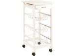 Bigbuy Home S3606472 Carrello Portaverdure A 3 Livelli De, Vari Materiali, Multicolore, 37 X 76 X 37 Cm