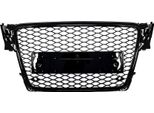 Griglia Anteriore Senza Emblema Per Audi A4 B8 08-11 RS4 Design Nero Lucido