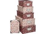 Set Di Scatole Decorative Di Diverse Dimensioni, Rosa, 4 Pezzi
