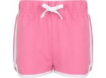 Skinni Minni Pantaloncini Sportivi Retrò Per Bambini RW4753 (11-12 Anni (152)) (Rosa Chiaro/Bianco)
