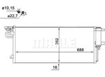 Inserto Filtro Aria Condizionata Condensatore Mahle Per Ford C-MAX Ii