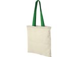 Borsa Spesa In Cotone Bullet Nevada (2 Pezzi/Confezione) PF2383 (38 X 42 Cm) (Naturale/Verde Chiaro)