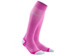 Cep WP207Y Calzini A Compressione Alti Rosa/ Grigio Chiaro Ii Calzini Da Corsa