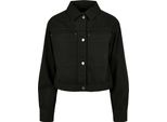 Urban Classics Donna - Giacca Corta Boxy Denim Schwarz - 5XL