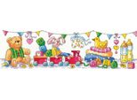 Modello Fuori Produzione Set Per Punto Croce Heritage Con Tessuto Per Il Conteggio "New Baby"", Schema Per Il Conteggio, KCNB1458-E, 37,5X10Cm"