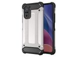 Custodia Hybrid Armor Per Xiaomi Poco F3/Redmi K40 Pro+/Redmi K40 Pro/Redmi K40 - Argento KP9535