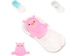 Lorelli Rete Da Bagno Per Bambini Pinguino, Clip In Plastica, Rete Da Bagno, Dalla Nascita Rosa
