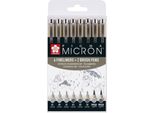 Sakura POXSDK8C Sakura Pigma Micron Fineliner-Set Farbsortiert 0,25 + 0,45 + 0,60 Mm, 8 St.