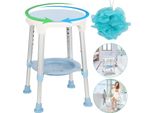 Sgabello Da Doccia Jopassy Con Ripiano Sedile Da Bagno Girevole A 360° Sedile Da Doccia Sedile Da Doccia