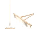 Rastrello In Legno, 16 Denti, Per Fieno, Per Foglie, Manico In Legno