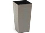 Lamela, Vaso Da Fiori Finezia Eco Wood Dluto, Dimensioni 40 X 40 X 75 Cm, Grigio