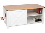 Needs&Wants® Mobiletto Per Gatti Grande Per Lettiera Xxl In Legno Con Scarpiera, Mobiletto Per Lettiera Per Gatti, Design Casa Per Gatti Lettiera Per Wc, 110 X 50 X 53 Cm, Bianco Marrone