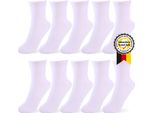Calzini Business Unisex 96% Cotone, 10 Paia Bianchi, Taglia 43–46