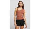Urban Classics - Top Asimmetrico A Costine Da Donna Terracotta - 5XL