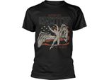 Led Zeppelin - Maglietta "Us 1975 Tour Flag"" Per Uomo/Donna Unisex PH1970 (Xxl) (Nero)"