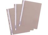 D.Rect 25 Pezzi | Raccoglitore A Fogli Mobili A4 Con Perforazione In Plastica Con Copertina Trasparente | Raccoglitore A Fogli Mobili In Plastica In Film Pp | Perforato - Euro Perforazione Grigio