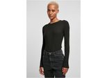 Urban Classics Ladies Rib Knit Longsleeve Body Nero - L