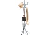 Costway 184Cm Appendiabiti Con Portaombrelli, Appendiabiti Con 12 Ganci Per Cappotti, Appendiabiti In Legno, Appendiabiti Per Corridoio, Soggiorno E Camera Da Letto (Grigio)
