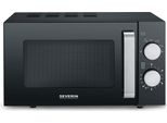SEVERIN Solo Mikrowelle mit Glasboden MW 7761 MW 7761 mattschwarzsilber Mikrowelle Mikrowellengerät