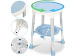 Sgabello Da Doccia Jopassy Sgabello Da Bagno Sedia Da Doccia Regolabile In Altezza Fino A 136 Kg Sedile Da Bagno Con Ripiano Girevole A 360°
