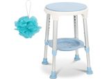 Jopassy Sgabello Da Doccia Sgabello Da Bagno Sedia Da Doccia Regolabile In Altezza Fino A 136 Kg Sedile Da Bagno Antiscivolo Con Ripiano Ruotabile A 360°