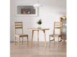 The Living Store Sedie Da Pranzo 2 Pz. Legno Massiccio Di Acacia