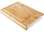 Tagliere Con Bordo Excellent Houseware, Bambù, 35X24X1,2 Cm, Marrone