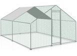Pollaio 3X3X2M Casetta Per Polli Recinto Per Animali Piccoli Recinto Per Animali Piccoli Voliera Recinto Per Animali Liberi Gabbia Per Polli Pollaio Zincato