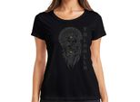 Maglietta Vichinga Odino Occhio Giallo Valhalla Raven Rune Nordiche Mitologia Donna, Nero, Xl