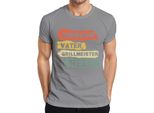 Marito Padre Eroe Maestro Del Barbecue Regalo Per La Festa Del Papà T-Shirt Da Uomo Papà, Grigio, 3XL