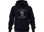 See You In Valhalla Skull Runes Viking Vegvisir Biker Unisex Hoodie Felpa Con Cappuccio, Navy, M
