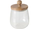 Vaso In Vetro Varud Con Coperchio In Legno Di Mango, Ø 12 Cm